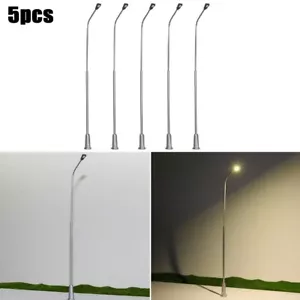 5Pcs Model Railway Lamppost Street Lamps Gauge 0 20cm Bonsai Decor - Picture 1 of 6