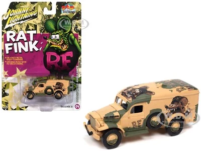 DODGE WC54 AMBULANCE DESERT CAMO RAT FINK 1/64 JOHNNY LIGHTNING JLPC015-JLSP394 - Image 1 of 2