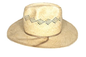 Cowboy Hat 7 1/8 American Hat Company Straw Para Panama Hamley Pendleton - Picture 1 of 8