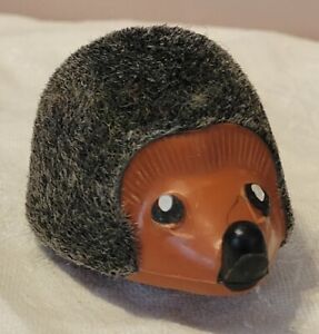 Vintage Hedgehog Flocked Friction Toy Nunu Baby 937 Made In West Germany 2.5"