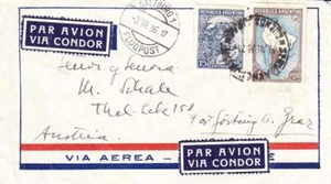 Argentina to Austria via Condor, Airmail, 1936, See Remark (21514) - Bild 1 von 1