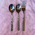 Cambridge Studio Hemisphere Spoon Fork Mix Lot Of 3 Frosted Circles