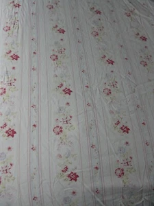 Vintage Lauren Ralph Lauren Josie Full Floral Stripes Fitted Sheet Americana - Picture 1 of 7