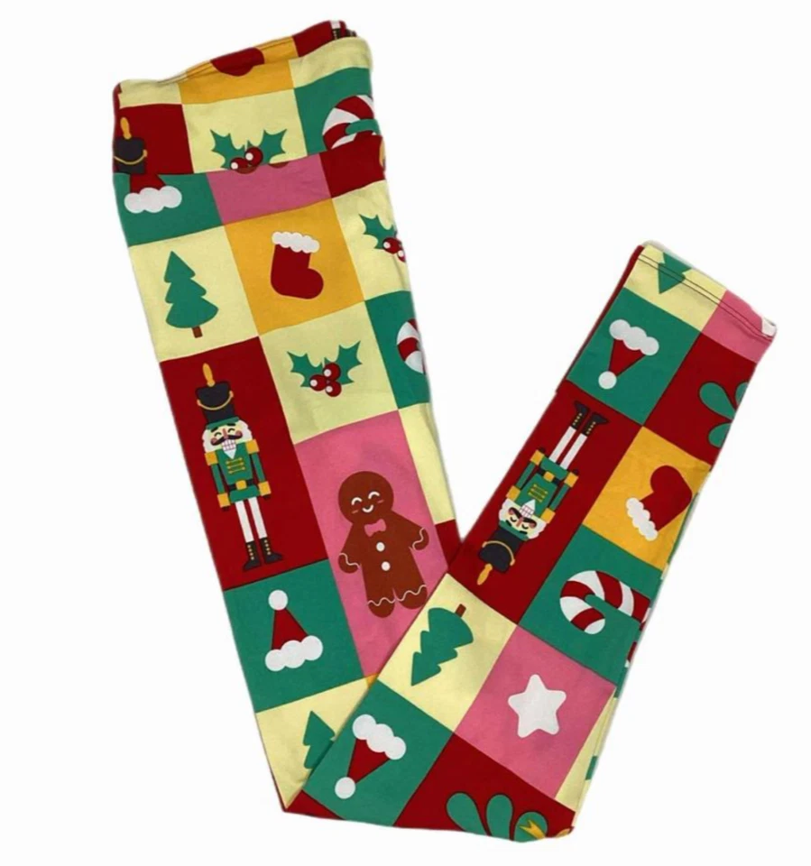 LuLaRoe Womens Leggings Size TC2 Cats Holiday Christmas 2025 Plus 18