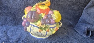 fritz and floyd Covered Bowl 7" - Picture 1 of 3