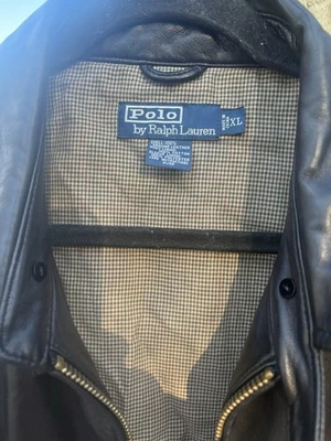 POLO RALPH LAUREN MEN’S FINE LEATHER BLACK JACKET XL $800 - Image 1 of 4