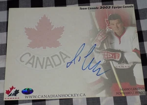 Mario Lemieux Signed 8x10 Photo Pittsburgh Penguins Team Canada PSA - Picture 1 of 2