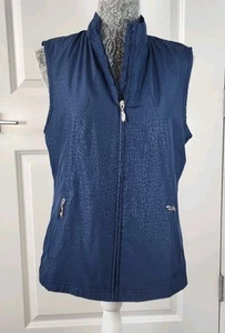 ep pro womens golf Vest Sleeveless Blue Zip Pockets Wind Lined - Picture 1 of 9