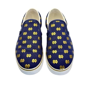 Notre Dame Fighting Irish Unisex Slipper Canvas Schuhe Gold Logo Größe M6,5 / W8 - Bild 1 von 6