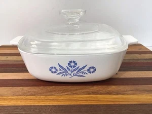 Vintage Corning Ware blaue Kornblume 1 Quart Kasserolle Backform P-1-B mit Deckel - Bild 1 von 8