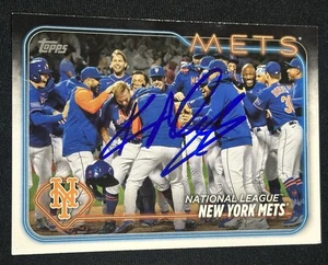 Kevin Mahoney Signed 2024 Topps Series 2 NY Mets Team Card Autographed Auto - Picture 1 of 1