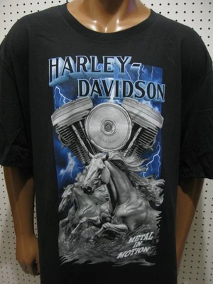 Camiseta 4XL nueva con etiquetas para hombre Harley-Davidson® de metal en movimiento Timms H-D Foto 1 de 4