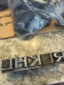 Vintage Letterpress Type Set Printing Blocks Typography Antique Letters & Number - Picture 1 of 3