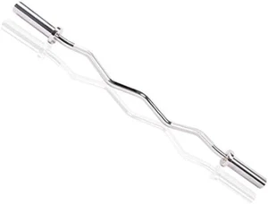 47 Inch Olympic EZ Curl Barbell, 2 Inch Weight Plates Curl Bar for Home and Gym, - Picture 1 of 6
