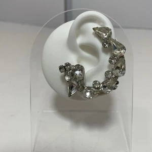 Strass Ohr Kletterer Ohrclips Vintage klar - Bild 1 von 9