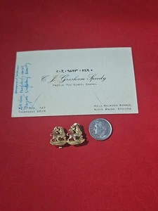 Authentic Ethiopia Haile Selassie Treasure 14K Gold Lion of Judah earrings - Picture 1 of 14