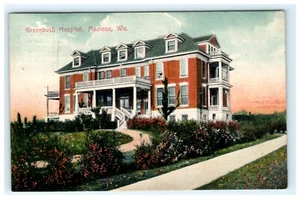 1909 Greenbush Krankenhaus Madison WI Wisconsin Postkarte - Bild 1 von 2