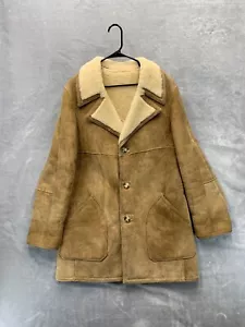 Vintage Men’s Sheepskin Shearling Jacket Texas Tanning Co 100% Wool Size 42 - Picture 1 of 10