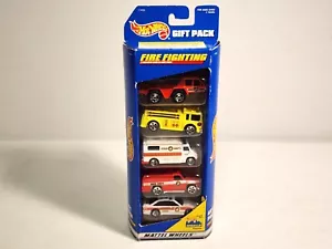 HOT WHEELS FIRE FIGHTING GIFT PACK SET OF 5 DIECAST 1/64 NIB VINTAGE - Picture 1 of 5