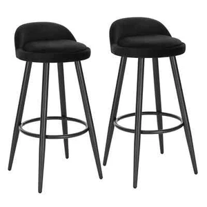 Barhocker 2er Set Barstuhl Tresenhocker Bistrohocker Designer Hocker HB296sz-2G4 - Bild 1 von 7