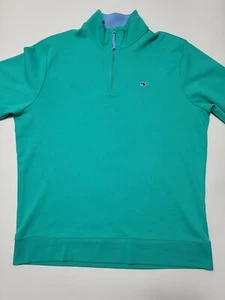 Sudadera Vineyard Vines para Hombre Mediana Algodón Verde Mangas Largas 1/4 Cremallera - Imagen 1 de 12