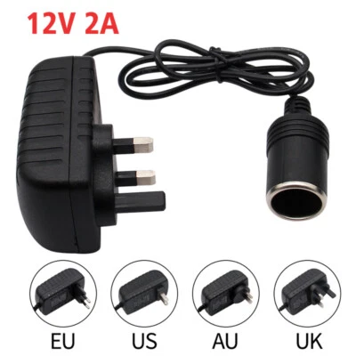 12V 2A Car Cigarette Parts 220V to 12V Portable Lighter Socket Adapter Converter - Image 1 of 4