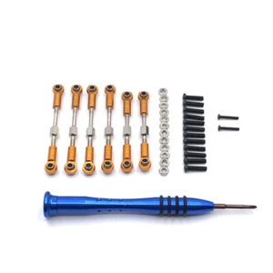 Steering Tie Rod Servo Pull Rod Set Upgraded For 1/14 WLtoys 144001 144002 1/12 - Picture 1 of 9