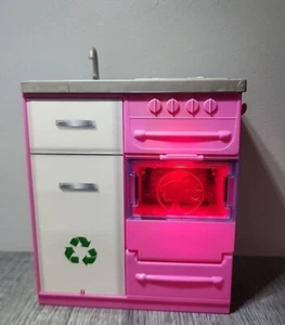 2018 funktionierendes Barbie Traumhaus Küche Ofen Herd mit Sound, Licht, Spülenteil - Bild 1 von 10