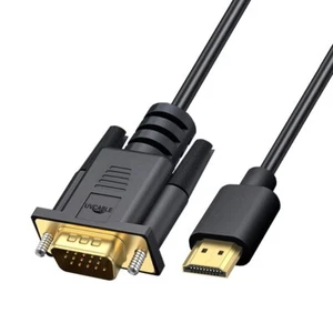 Hdmi To Vga Cable Adapter Goldplated 6 Feet Male To Malecord For Computer Deskto - Picture 1 of 9