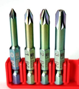PB SWISS TOOLS E6-192 Precision Bits Bit Bitset PZ Pozidriv 4-tlg. Set NEU - Bild 1 von 2