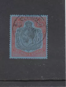 Bermuda King George V SG89k Black & Bright Orange Vermilion/ Deep Blue Used - Foto 1 di 2
