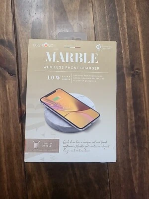 New In The Box Eggtronic Marble  Wireless Phone Charger 10W Fast Charge MPWH10 - Image 1 of 4