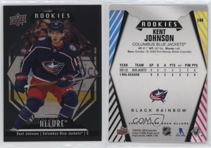 2022-23 Upper Deck Allure Rookies Black Rainbow Kent Johnson #144 Rookie RC