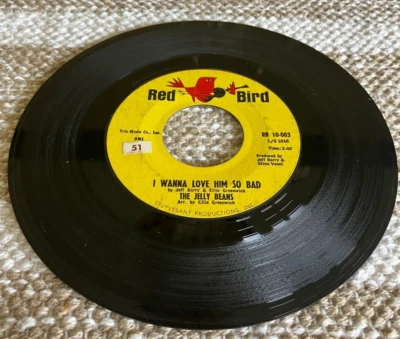 THE JELLY BEANS - I Wanna Love Him so Bad - So Long - 45 RPM Play tested VG+ - Image 1 of 4