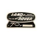 ALLUMINUM SOLID DIE-CAST &quot;LAND ROVER SOLIHULL WARWICKSHIRE 70&quot; BADGE NAMEPLATE