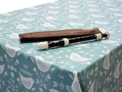 Narvik Seafoam Duck Egg Scandinavian Birds Oilcloth Wipe Clean Tablecloth Design - Image 1 of 4