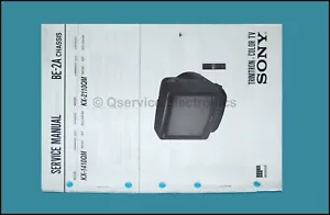 Sony KX-1410QM, KX-2110QM Trinitron CRT TV manual de servicio impreso original - Imagen 1 de 1
