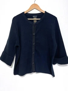 Grace Elements Cardigan Shacket Donna XXL Nero Bottoni Polsini Manica 3/4 - Foto 1 di 7