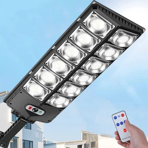 Commercial 1000000LM LED Outdoor Dusk to Dawn Solar Street Light Road Area Lamp - Picture 1 of 14