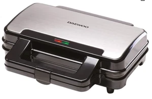 Daewoo 900W Relleno Profundo 4 Rebanadas Cocina Sandwichera Tostadora Parrilla Prensa Tostadora - Imagen 1 de 14