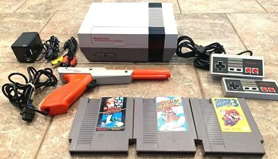 Consola Sistema Nintendo Nes Original Super Mario Juego Paquete Pulido OEM 72 Pin Foto 1 de 4