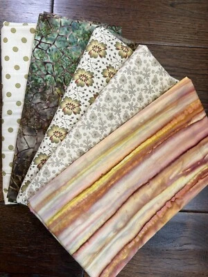 MODA Laundry Basket Quilts Edyta Sitar Paint Box- 5 Yard Bundle- Batiks/Prints - Image 1 of 4