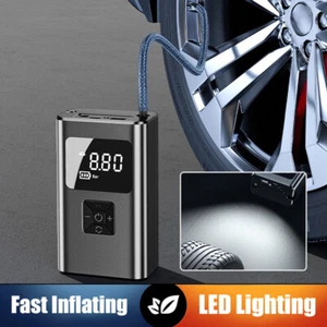 Portable 12V Wireless Car Tire Inflator Air Compressor Pump with LED USB Output - Picture 1 of 23