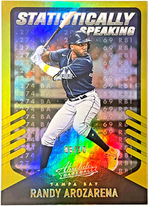 2022 ABSOLUTE STATISTICALLY SPEAKING RETAIL HOLO GOLD #6 RANDY AROZARENA/10