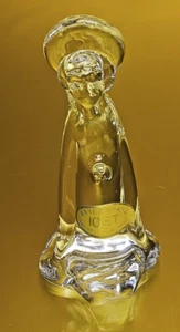 Clear Hand Blown Art Glass Virgin Mary Figurine 4.5 Inches Tall - Picture 1 of 7