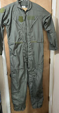CWU-27P Flight Suit Flyers Coveralls Size 46 Reg Sage Green NSN 8415-01-043-8395
