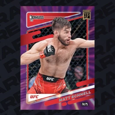 Panini Donruss UFC 2022 mate rápido holograma láser púrpura/75 NFT Foto 1 de 3
