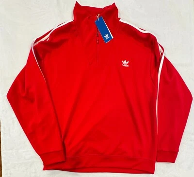 Chaqueta deportiva Adidas cuello embudo TT para hombre talla XL JN5444 roja Foto 1 de 3