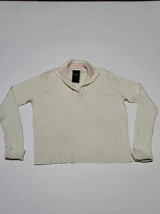  (#C) Suéter Polo Jeans Co. Ralph Lauren 1/4 Cremallera Tejido Crema Talla Para Mujer XL  - Imagen 1 de 7