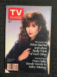 1987 Oct 3-9 TV GUIDE Magazine FN+ 6.5 Victoria Principal / NY Metro Ed. - Picture 1 of 3